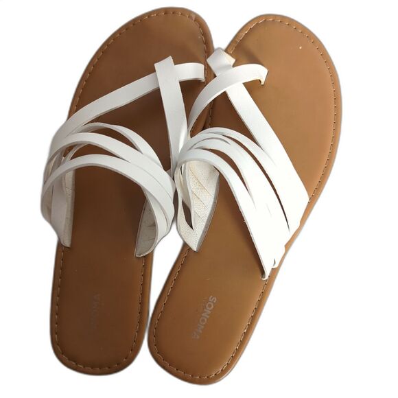 Summer Flip Flop Lot Size 10–11 Pink Glitter Gold Glitter White Sandals Floral - Picture 2 of 9